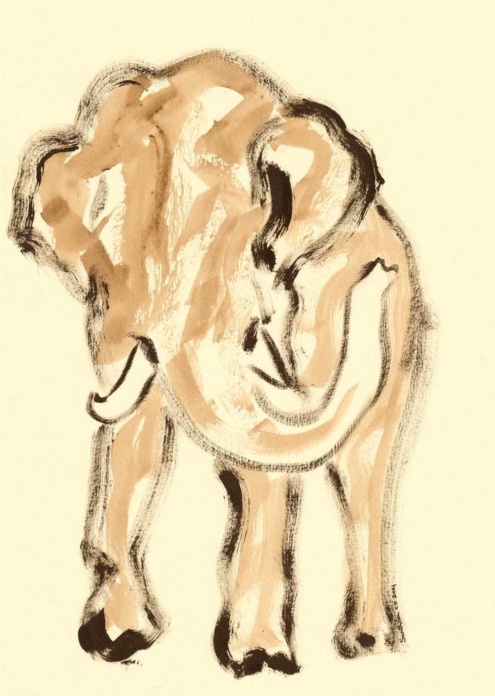 Éléphant abstrait doux - Santhosh ch