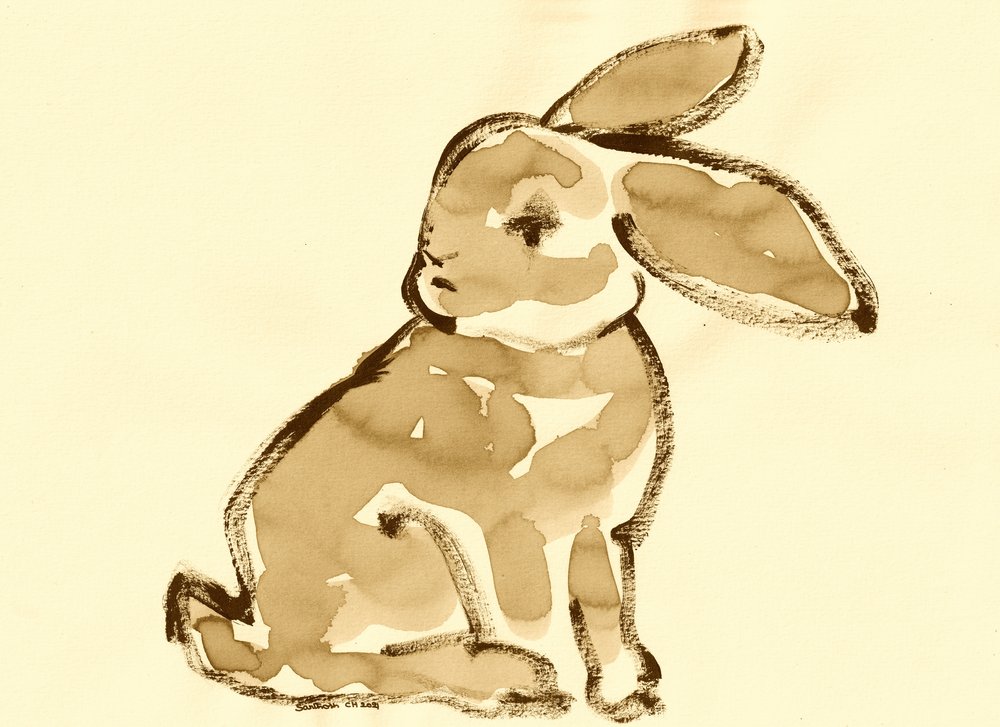 Doux lapin sépia - Santhosh ch