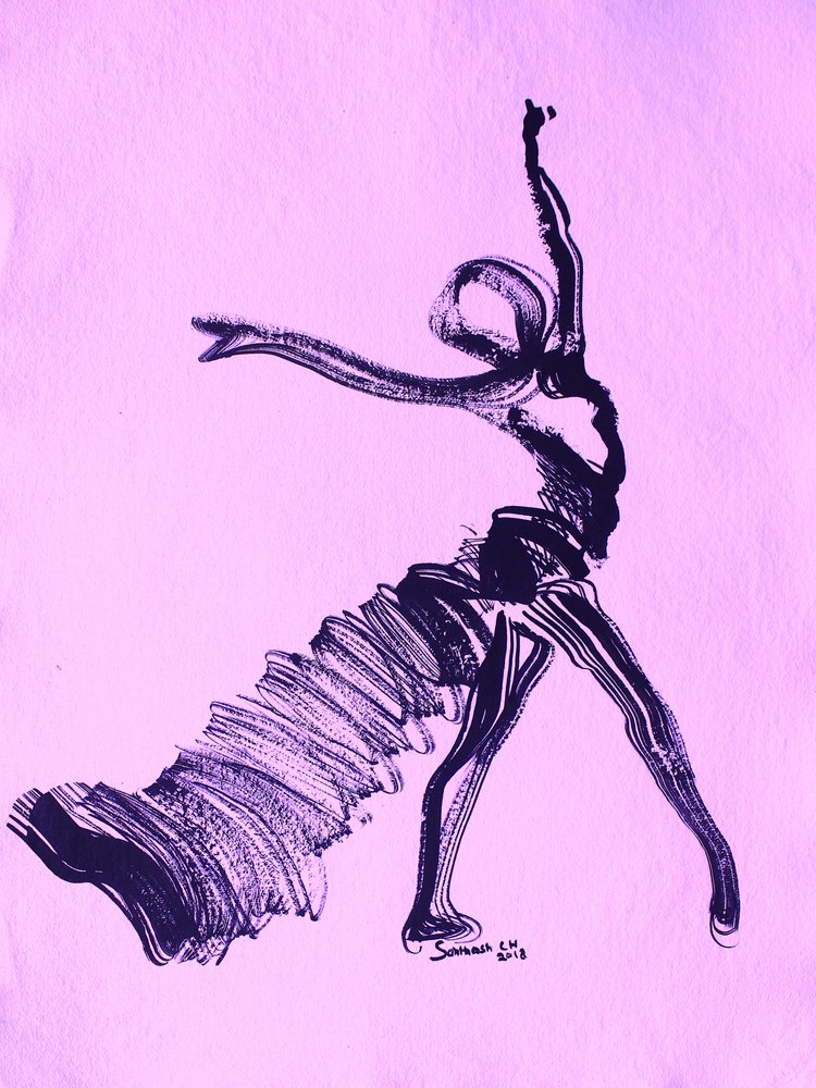 Gracieuse danseuse violette - Santhosh ch