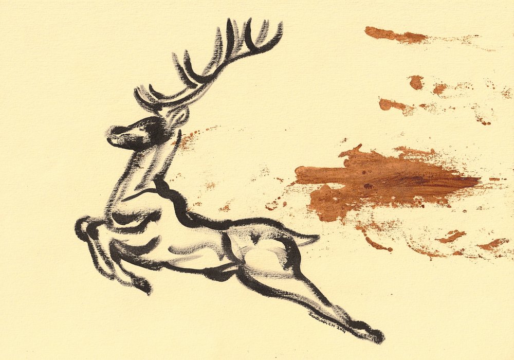 Esquisse de cerf bondissant - Santhosh ch