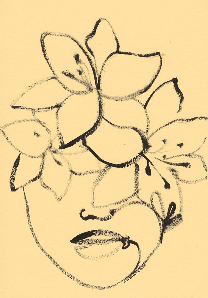 Visage floral minimaliste - Santhosh ch