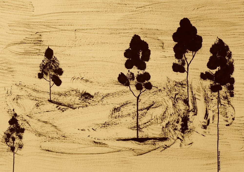 Paysage minimaliste en sépia - Santhosh ch