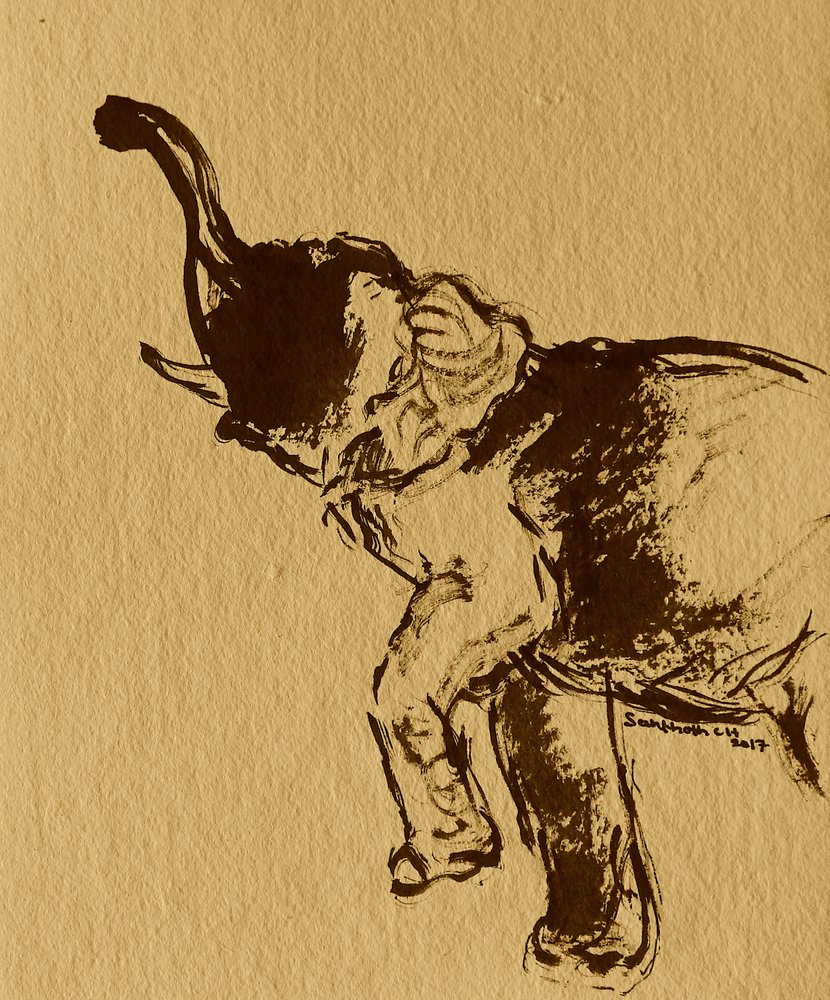Puissant éléphant s