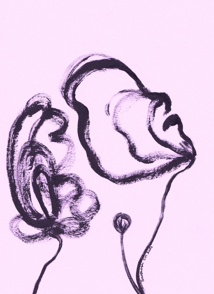 Lignes florales violettes - Santhosh ch
