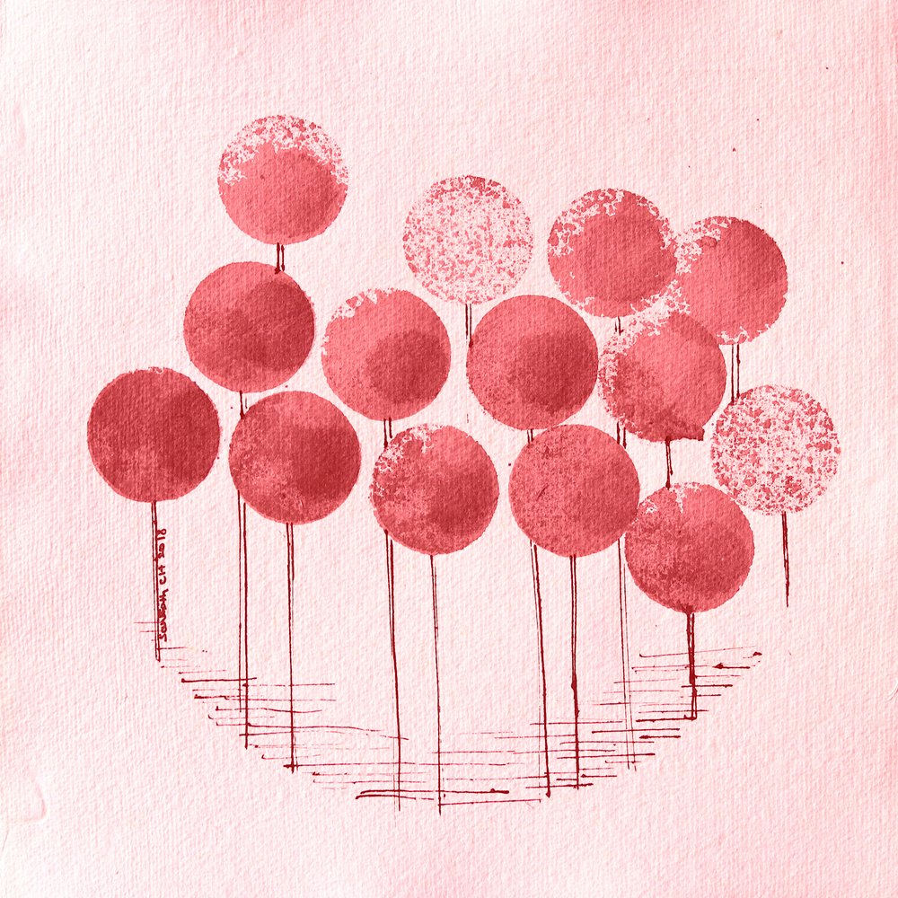 Fleurs circulaires rouges - Santhosh ch