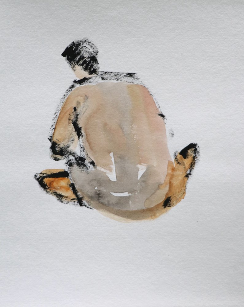 Figure nue assise - Santhosh ch