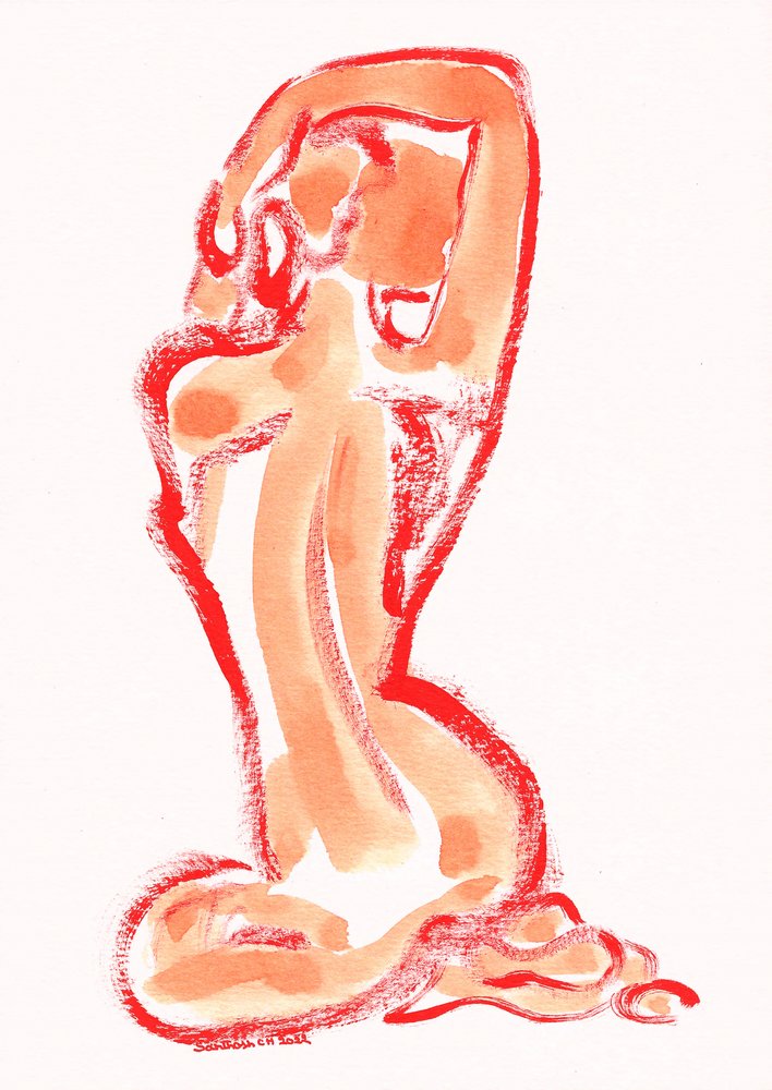 Étude de figure rouge sensuelle - Santhosh ch
