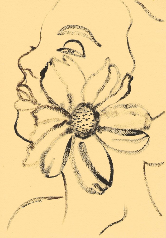 Visage fleuri serein - Santhosh ch