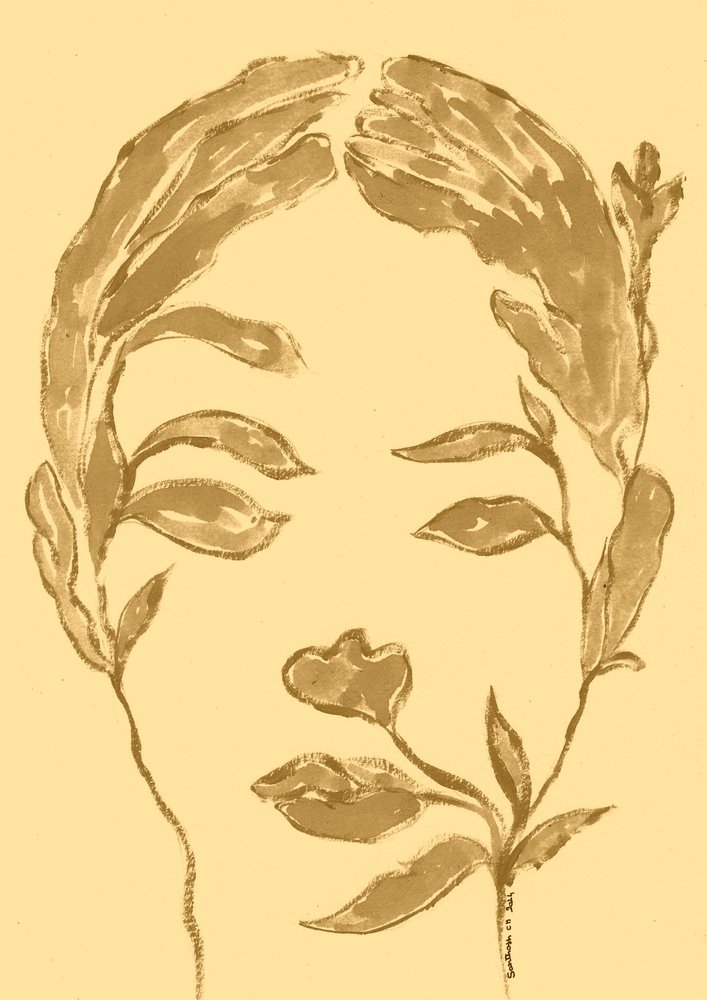 Visage floral serein - Santhosh ch