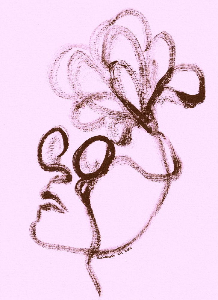 Portrait floral serein - Santhosh ch