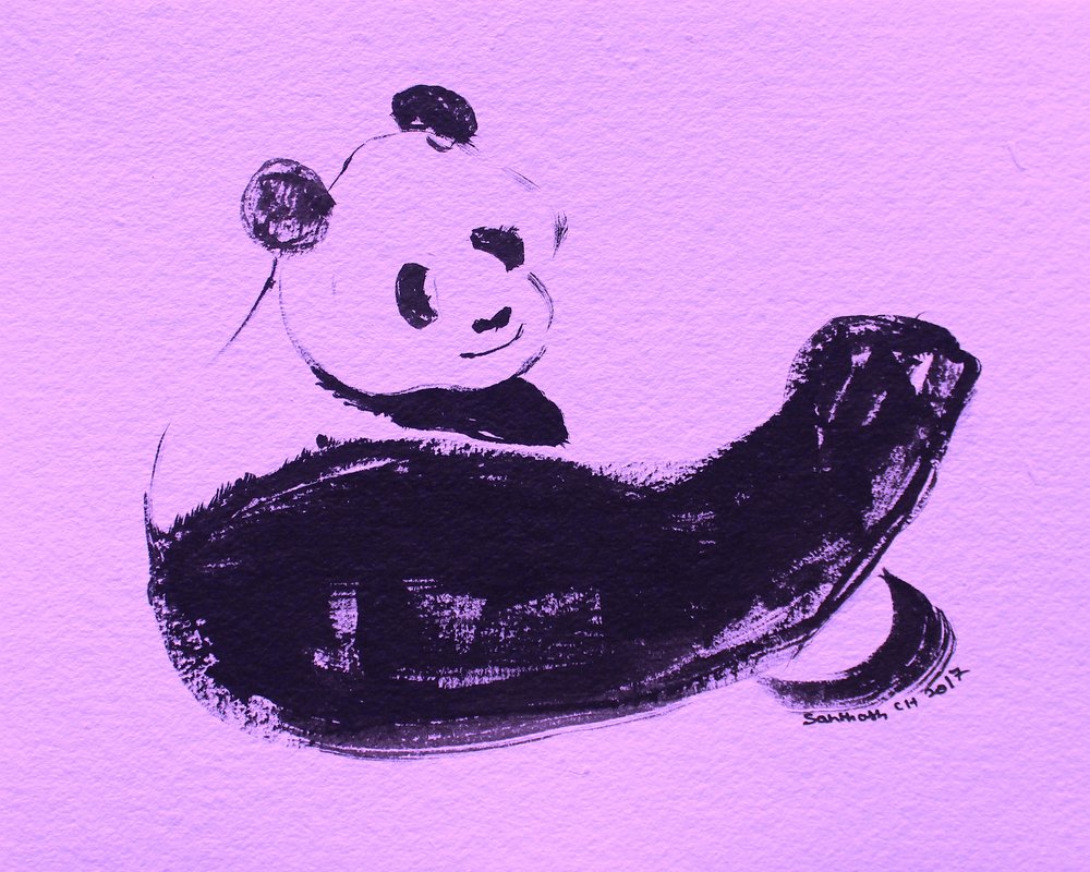 Panda fort montrant ses muscles - Santhosh ch
