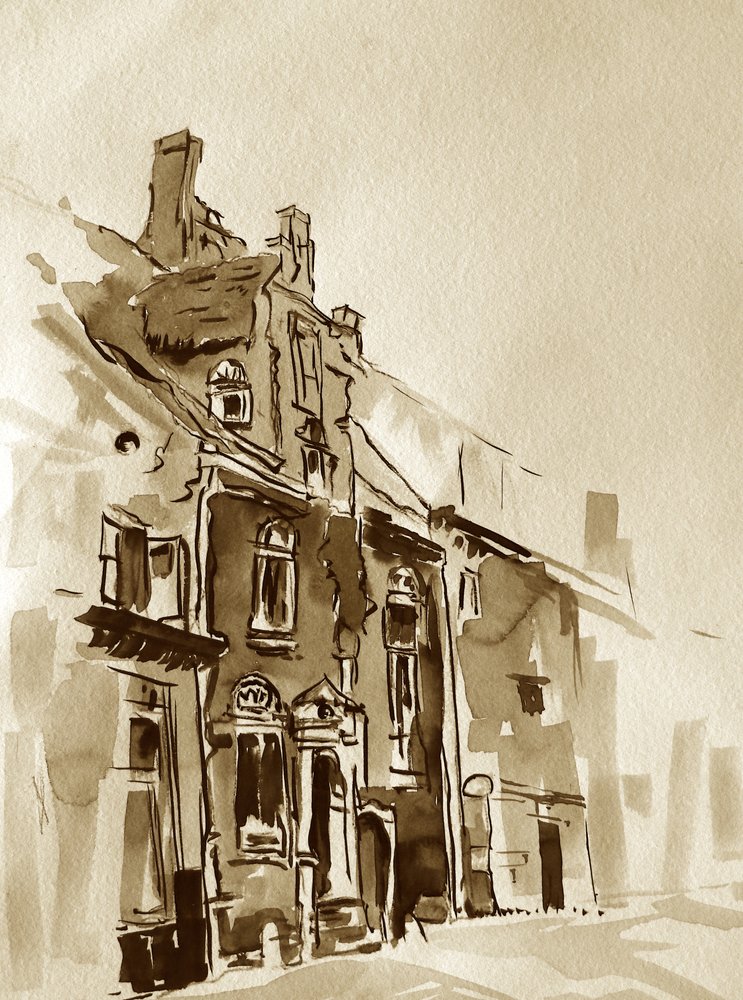 Bâtiment urbain sépia vintage - Santhosh ch