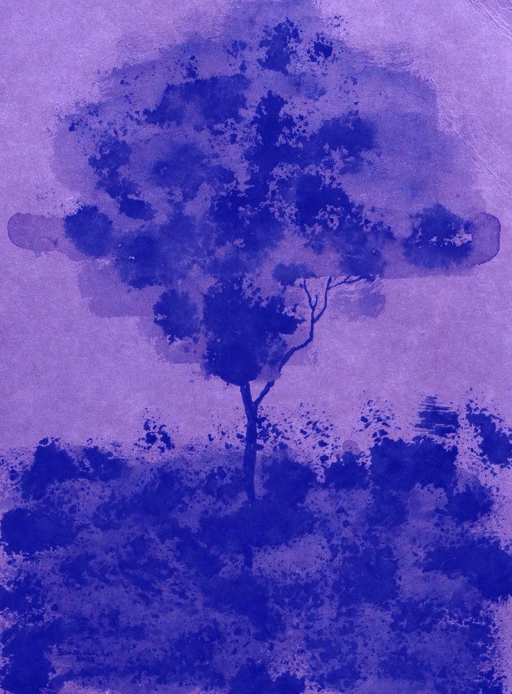 Arbre violet à l