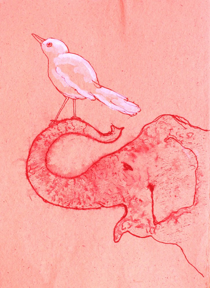Éléphant et oiseau fantaisistes - Santhosh ch