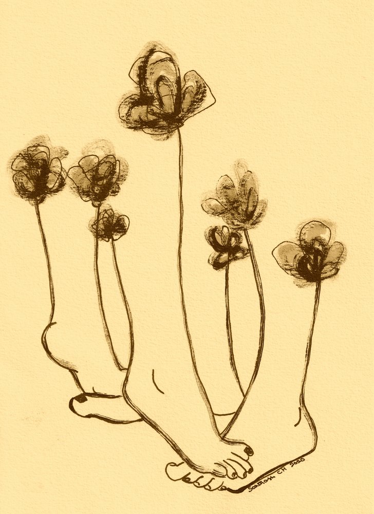 Fleurs fantaisistes en forme de pieds - Santhosh ch