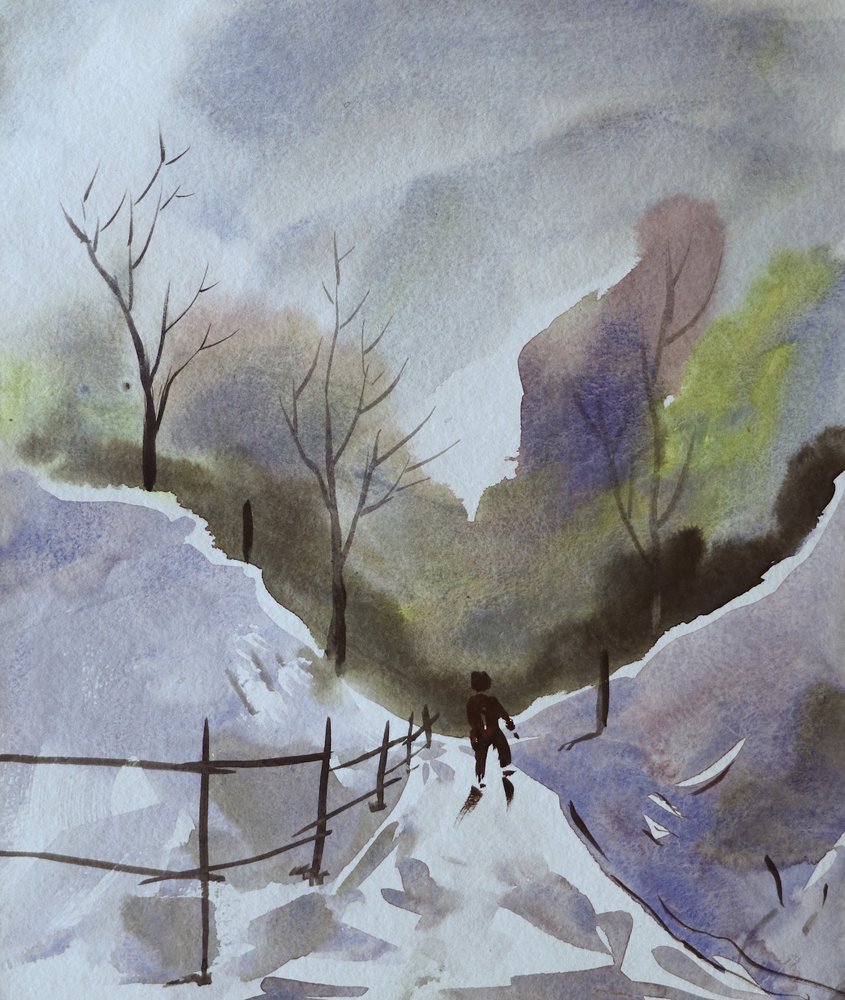 Skieur sur piste d