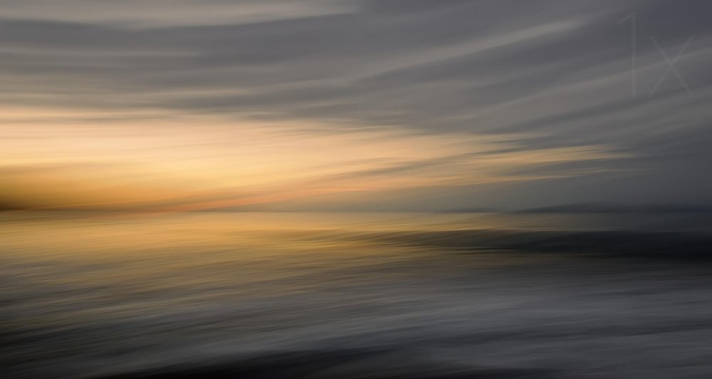 Coucher de soleil abstrait sur l