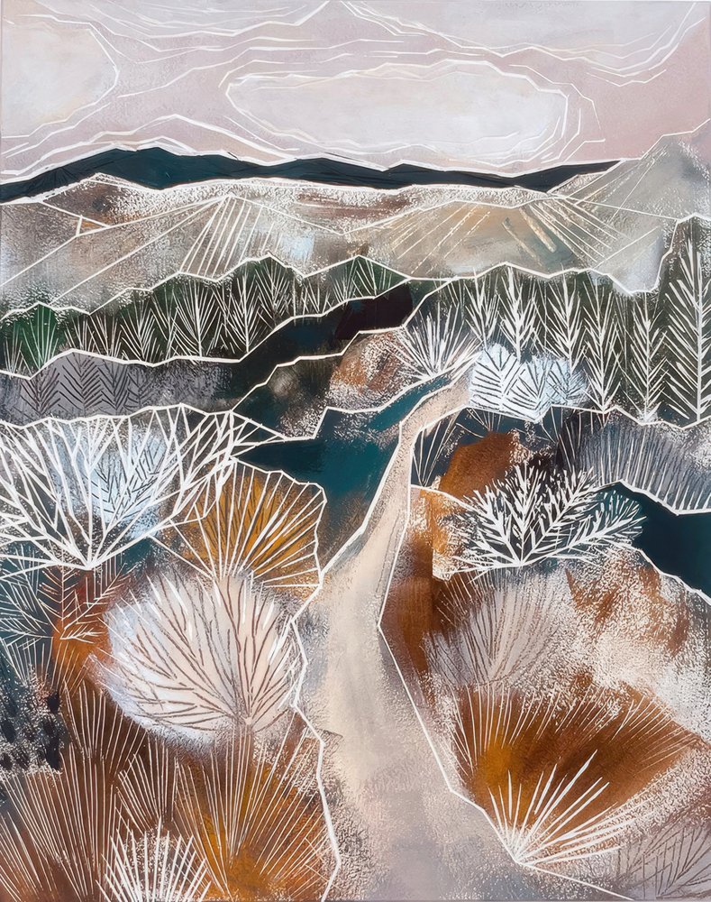 Paysage abstrait aux tons terreux - Sarah Fitzgerald
