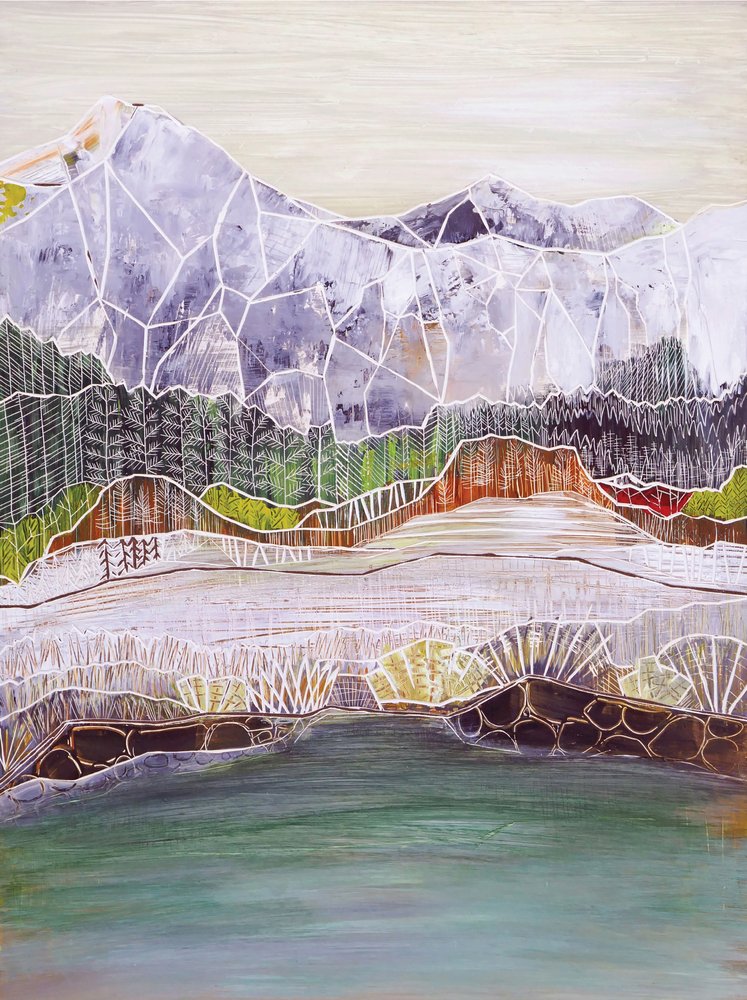 Lac de montagne géométrique - Sarah Fitzgerald