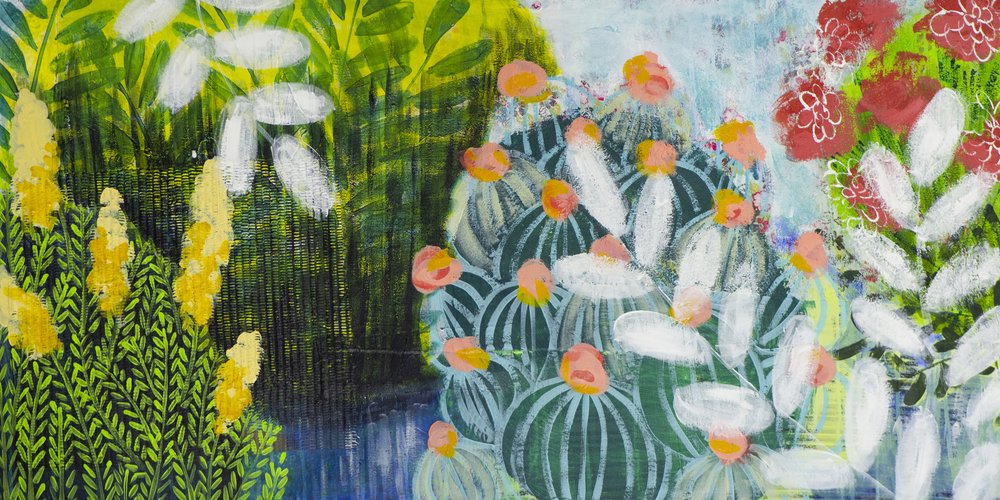 Fleurs de jardin éclatantes - Shelley Hampe