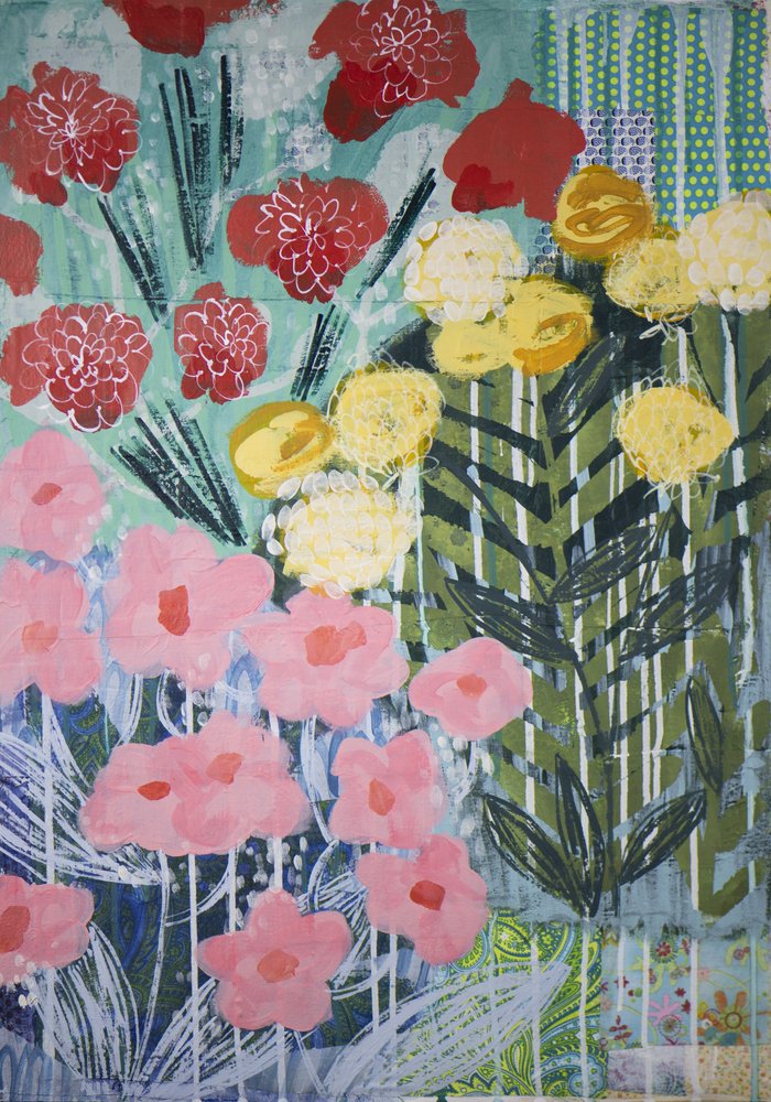 Jardin abstrait coloré - Shelley Hampe