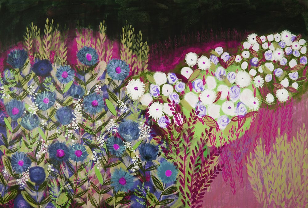 Jardin fleuri éclatant - Shelley Hampe