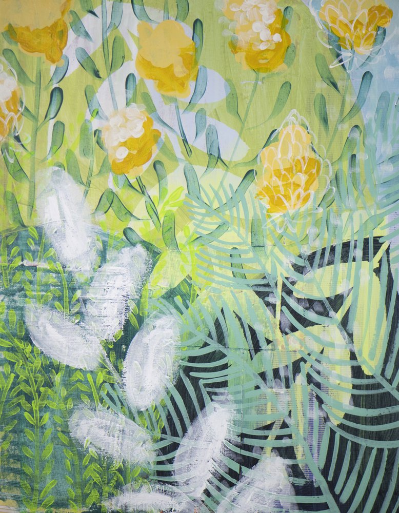 Jardin floral jaune - Shelley Hampe
