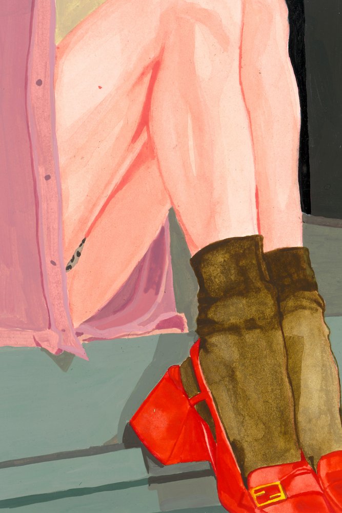 Jambes colorées, chaussures rouges - Sophia Novosel
