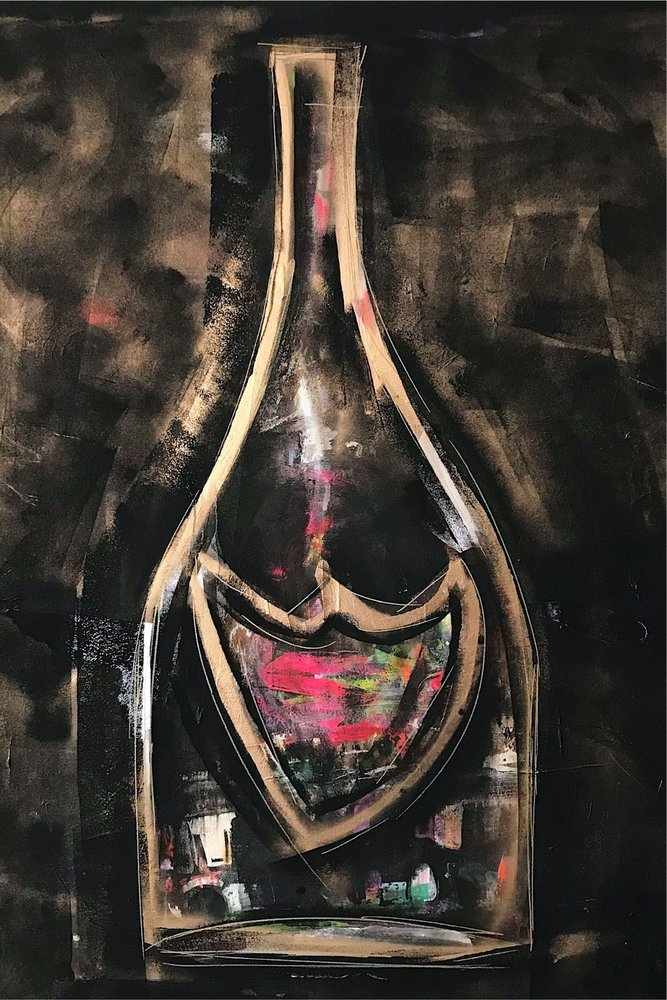 Une bouteille de champagne aux couleurs éclatantes - Stefan Bammert