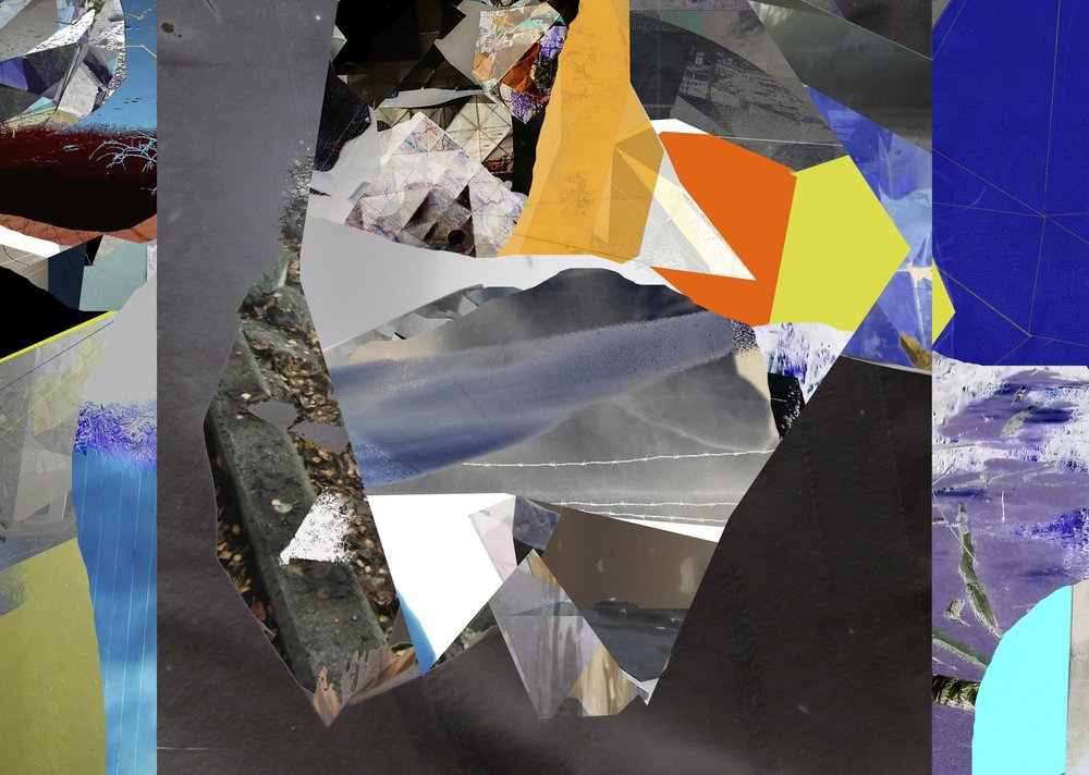 Collage abstrait aux couleurs vives - Stefan Fransson