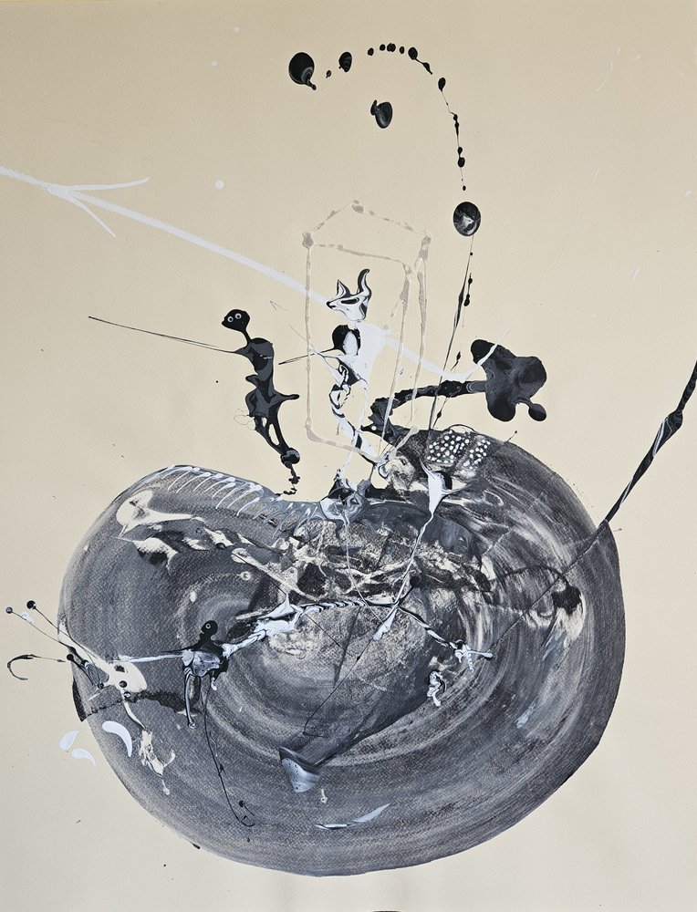 Tourbillon abstrait avec éclaboussures - Stefano Mazzolini
