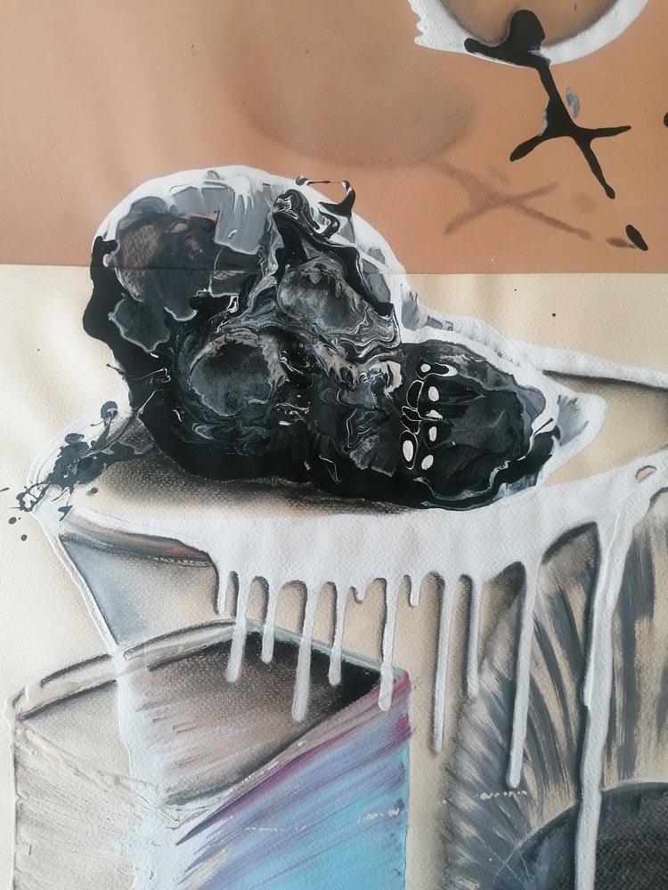 Crâne surréaliste sombre - Stefano Mazzolini