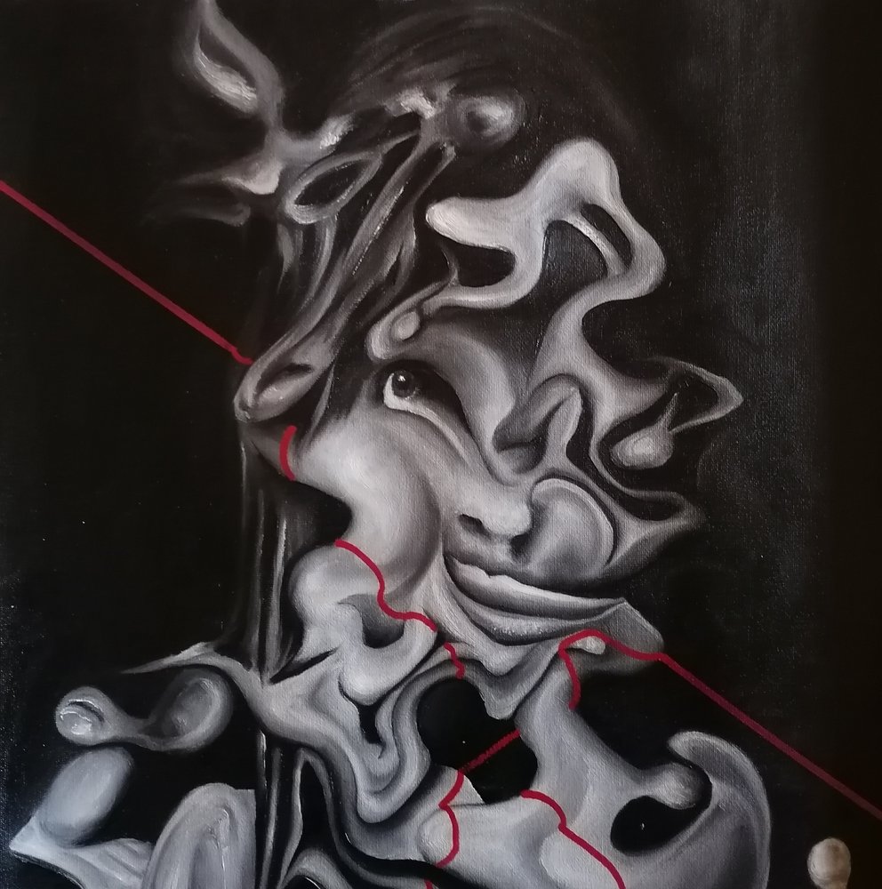 Portrait abstrait déformé - Stefano Mazzolini