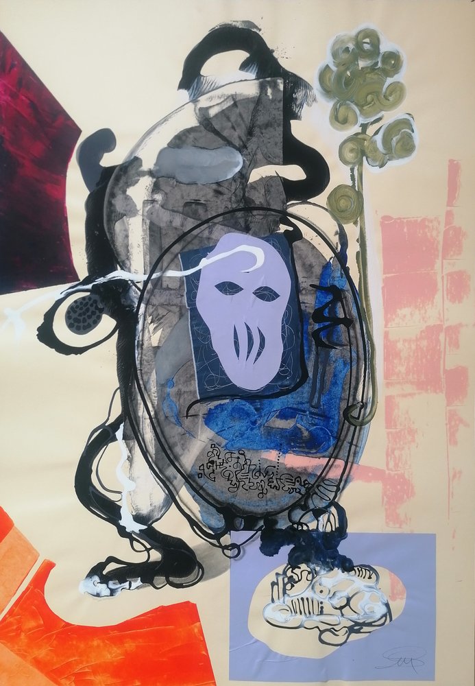 Masque violet énigmatique - Stefano Mazzolini