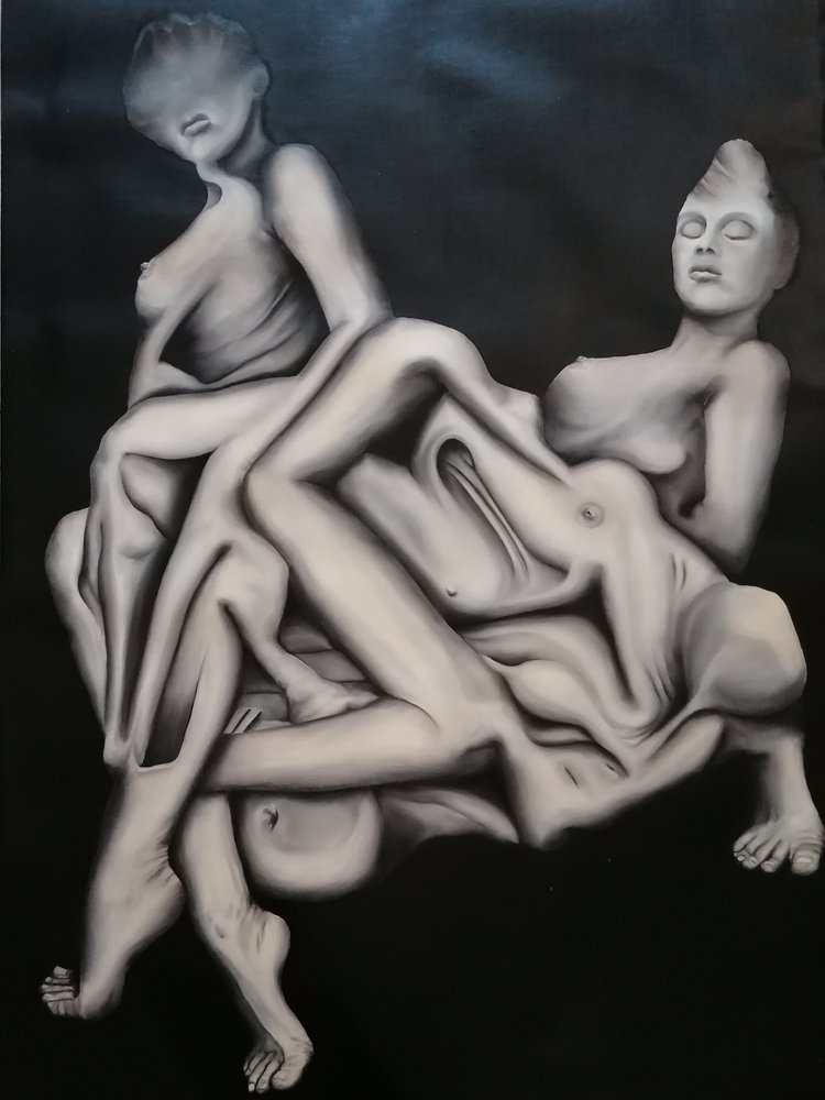 Figures surréalistes entremêlées - Stefano Mazzolini