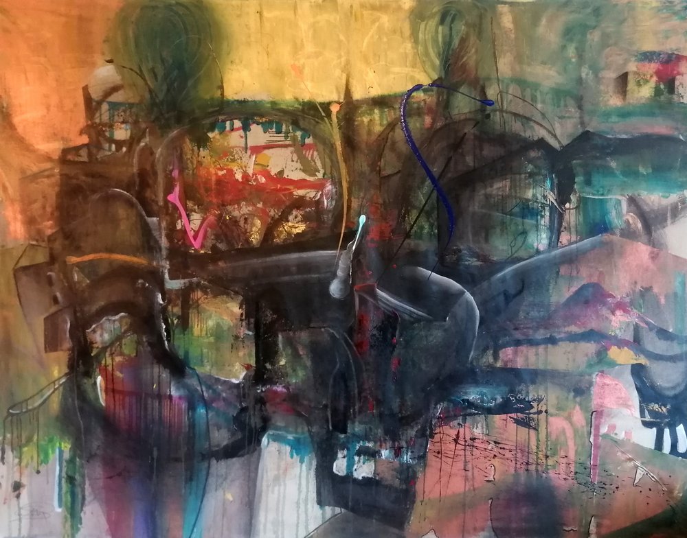 Abstraction urbaine vibrante - Stefano Mazzolini