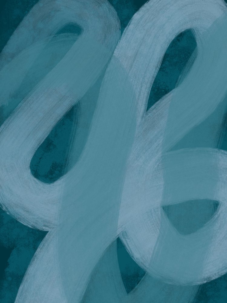 Abstrait « Fluid Teal » - Studio Palette