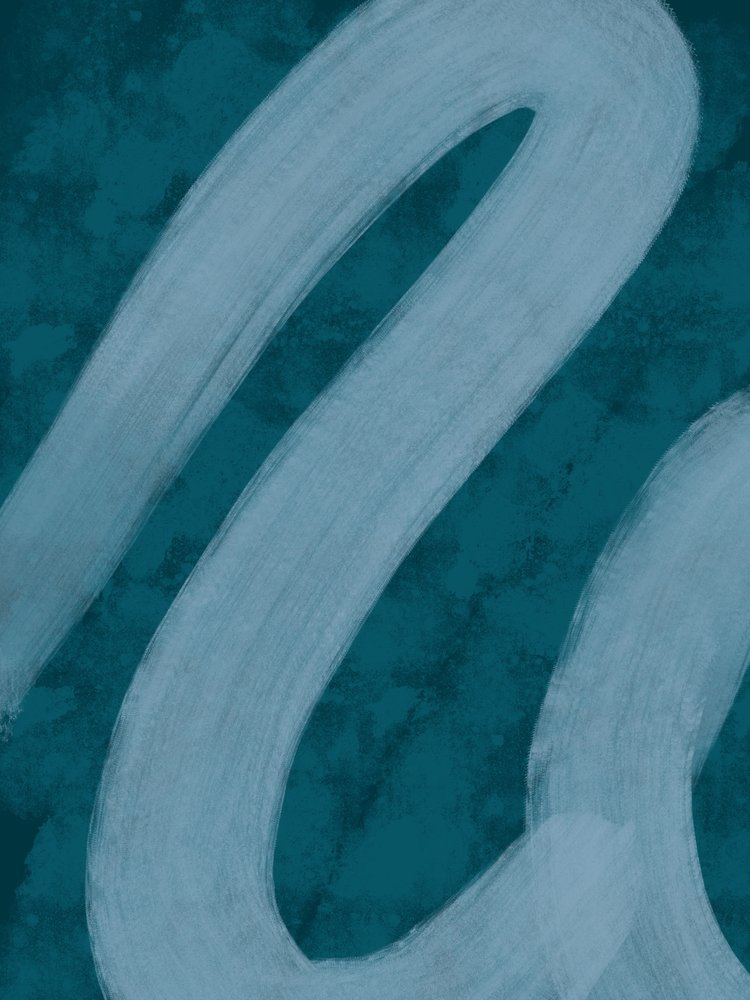 Lignes fluides de couleur bleu sarcelle - Studio Palette