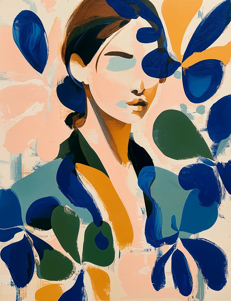 Portrait floral moderne - Studio Palette