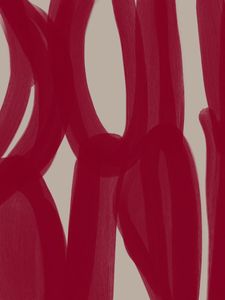 Lignes abstraites rouges - Studio Palette