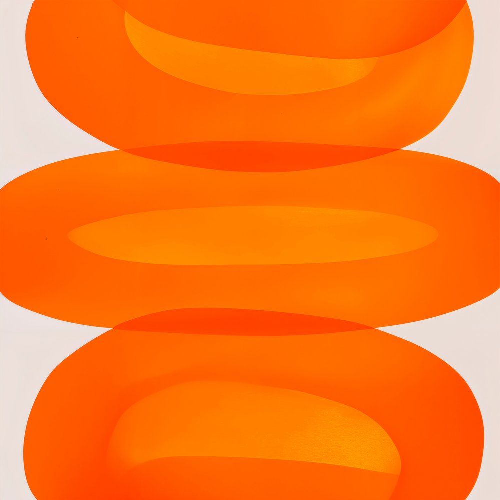 Ovales orange superposés - Studio Palette