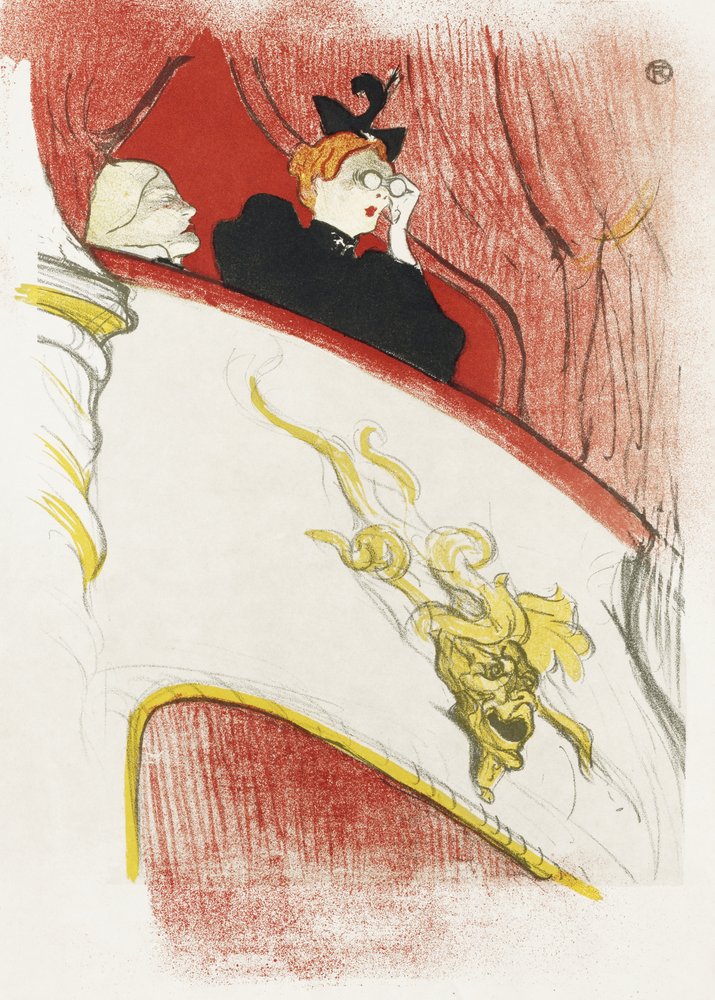 Balcon avec un masque grotesque doré (1894) - TOULOUSE LAUTREC