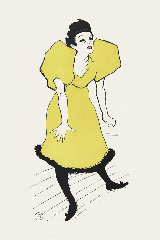 Portrait de la comédienne Polaire sur scène (1895) - TOULOUSE LAUTREC