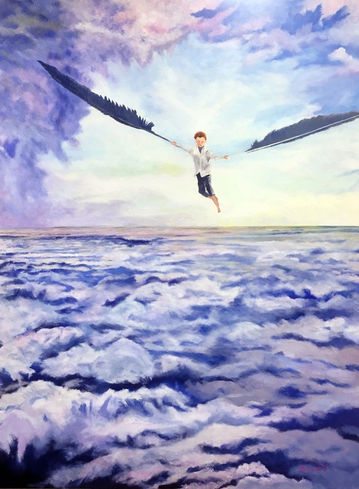 Un garçon volant au-dessus des nuages - Tom Blood
