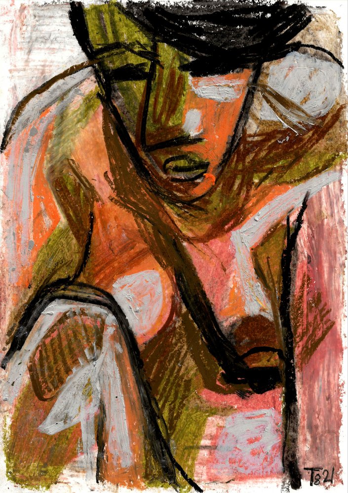 Figure abstraite pensive - Tore Bahnson