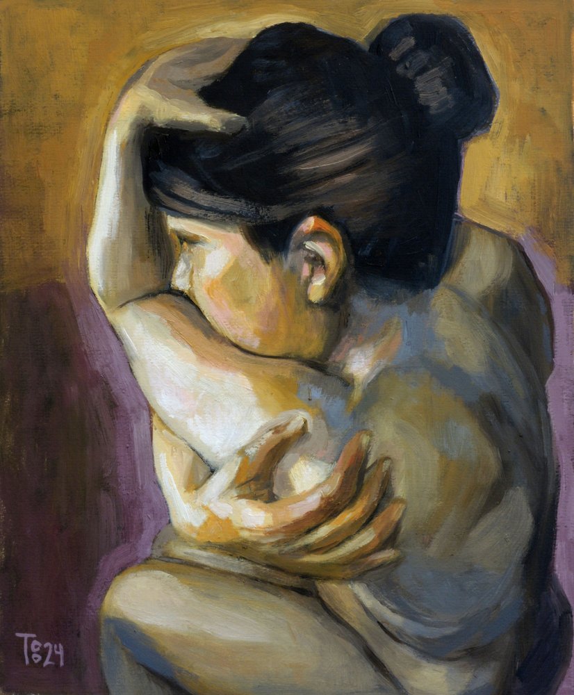 Une femme triste qui s