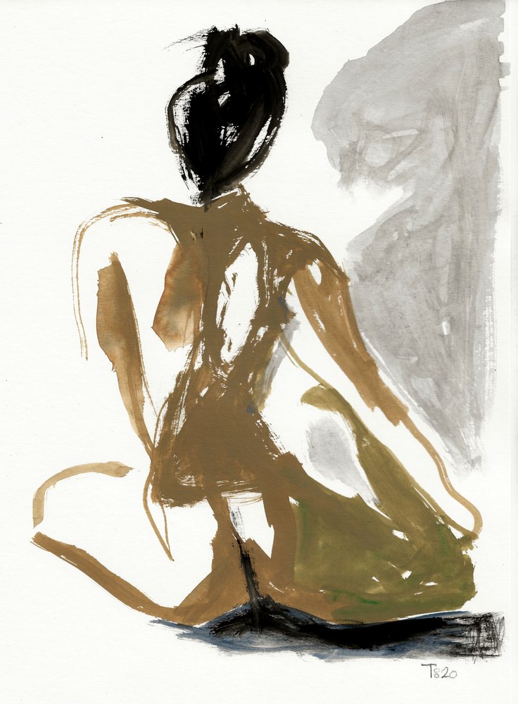 Femme assise, sereine - Tore Bahnson