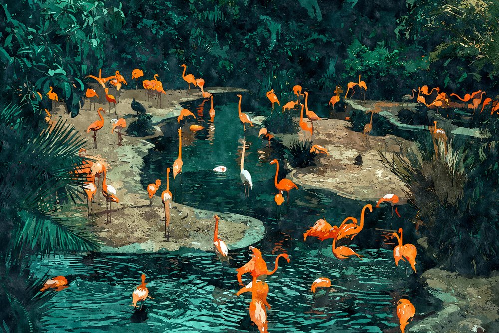 Les flamants roses sous les tropiques - Uma Gokhale