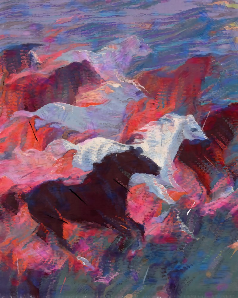 Des chevaux au galop, pleins de vie - Uma Gokhale