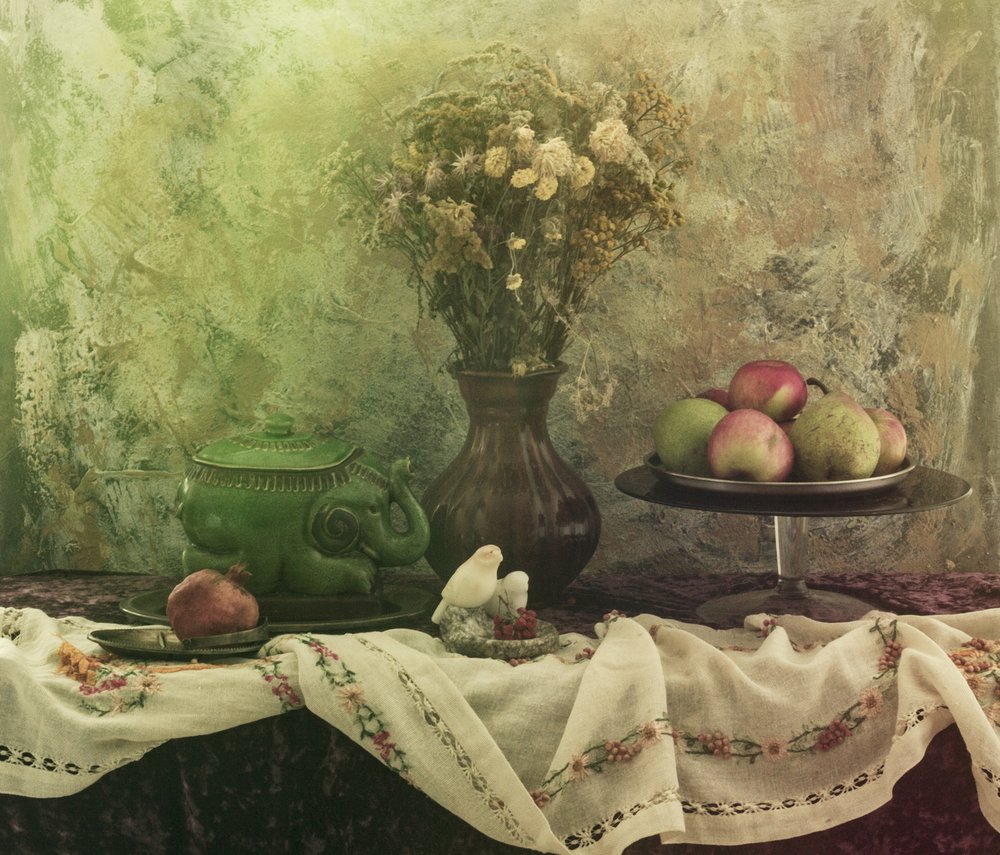 Nature morte rustique avec un éléphant - UstinaGreen
